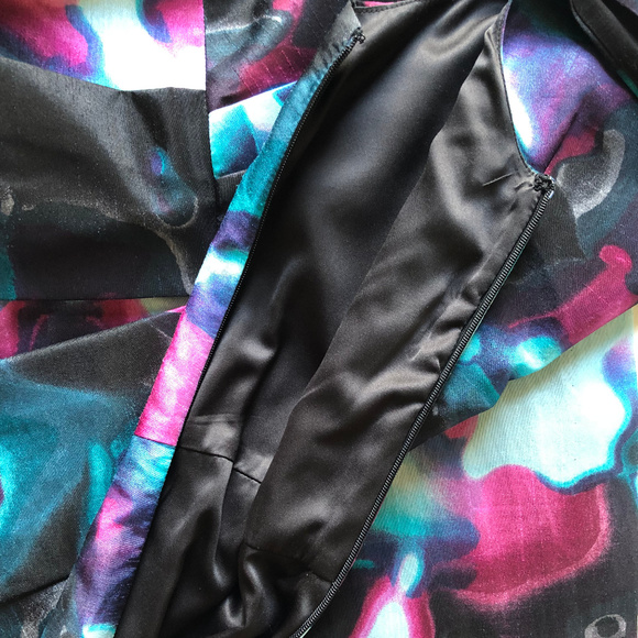 REDUCED Kensie Fit & Flare, Blue Pink Multi, sz M - Picture 5 of 7